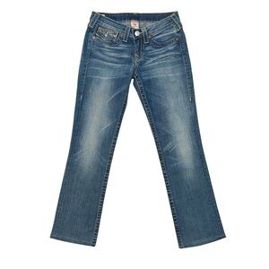 True Religion Women’s World Tour Billy Jeans Size 27 Made In USA Y2K WQ1572BCS